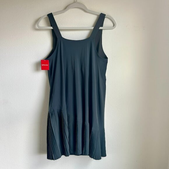 Spanx Forest Green Pleated Tennis Dress | Sculpting Activewear Mini | Size: L - Picture 5 of 6